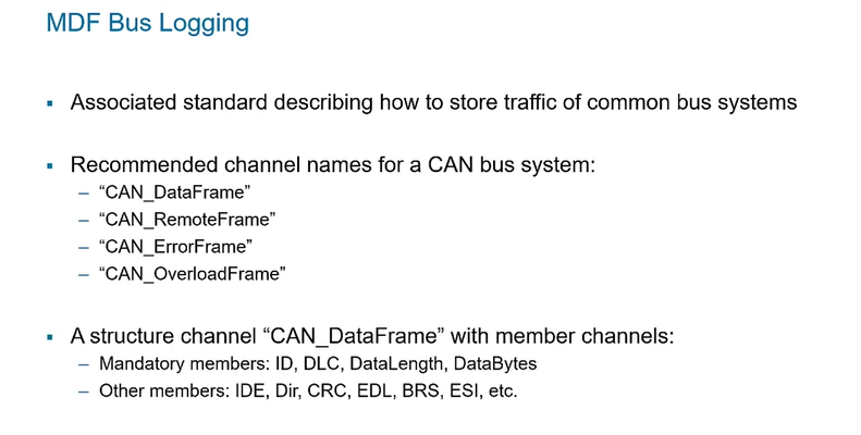 MDF Bus Logging