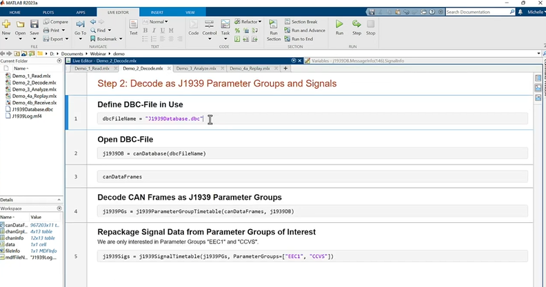Step 2 Decode as J1939 Parameter Groups and Signals