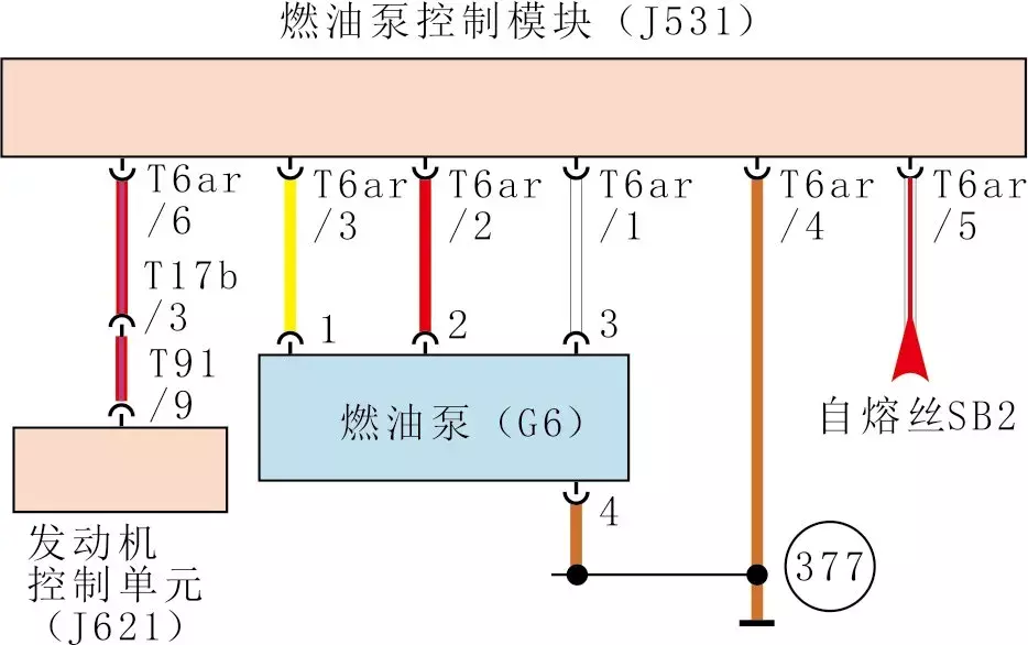 圖 2 低壓燃油系統電路圖