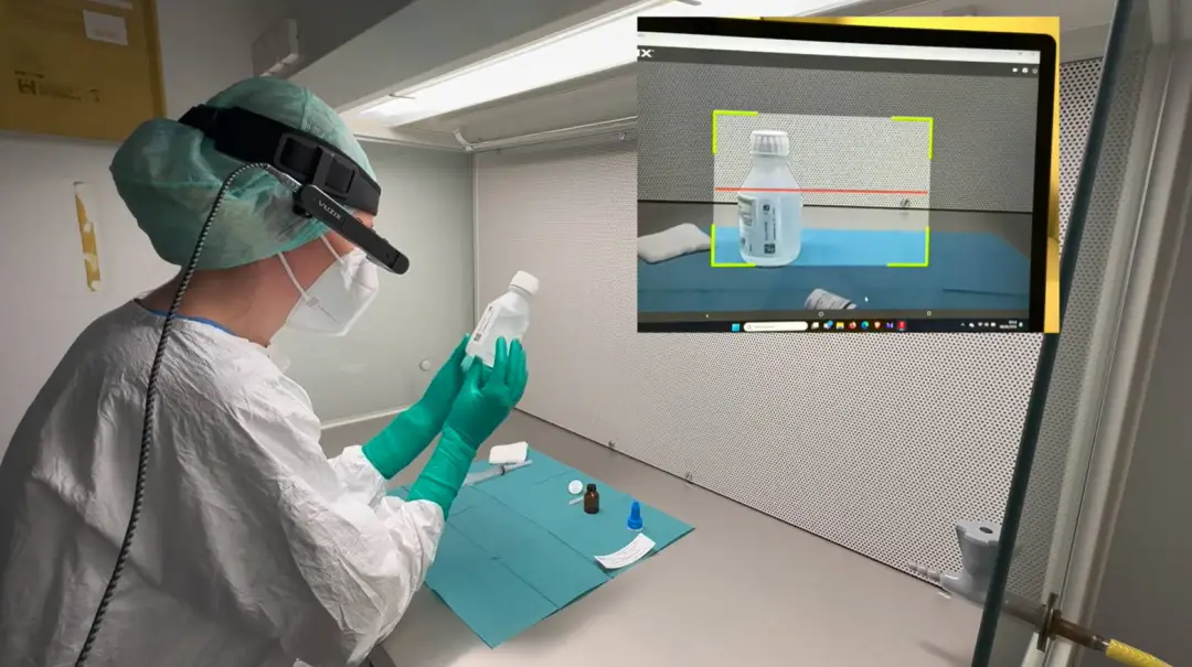 羅伯特·舒曼醫院團隊使用Vuzix M400掃描標籤 羅伯特·舒曼醫院團隊使用Vuzix M400掃描標籤