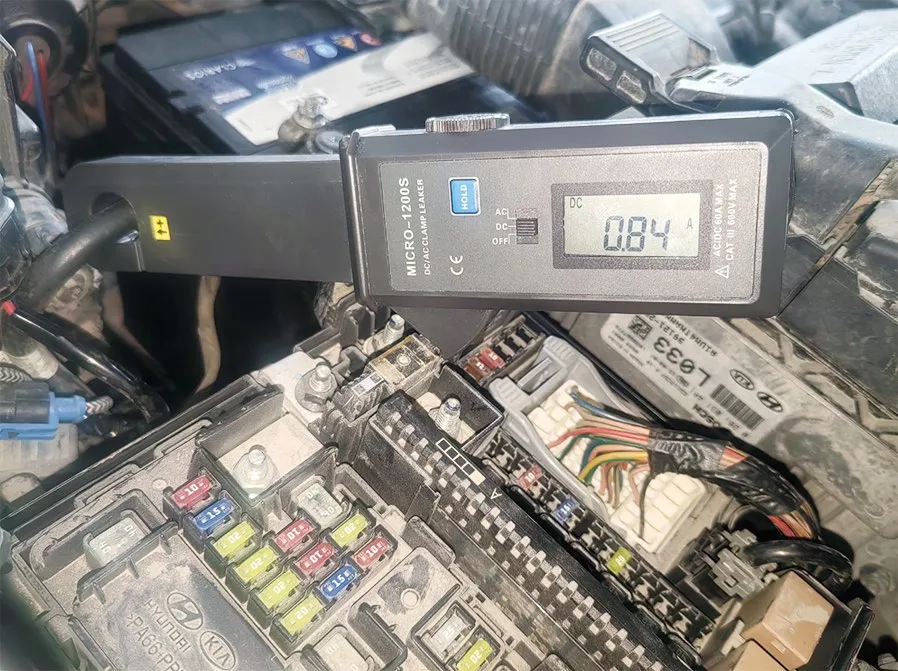 圖1 測量車輛的暗電流