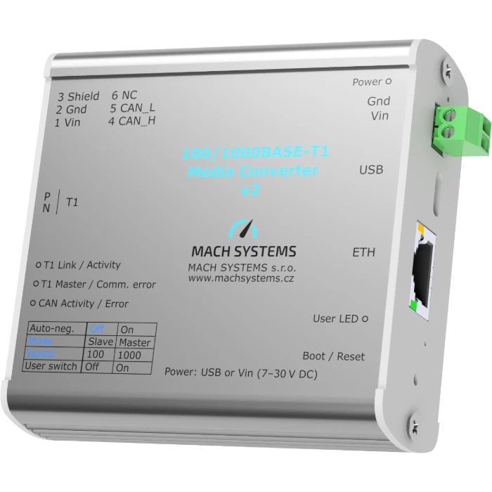 Mach Systems 100/1000BASE-T1 媒體轉換器 v2 MATEnet:圖片 3