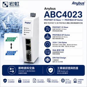 Anybus ABC4023 PROFINET IO 轉 PROFIBUS DP 通訊轉換模組